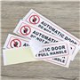 ECSiNG Lot de 10 autocollants pour portes automatiques Do Not Pull Handle Panneau d'avertissement autocollant pour fourgonnette 