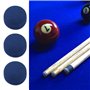 LT Easiyl 50 Pièces 9mm Embouts de Queue de Billard Bleus Embouts de Remplacement de Billard en Cuir Embouts de Queue de Billard