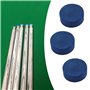 LT Easiyl 50 Pièces 9mm Embouts de Queue de Billard Bleus Embouts de Remplacement de Billard en Cuir Embouts de Queue de Billard