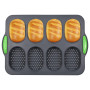 Moule à pain en silicone, moule à pain à 8 compartiments, moule de qualité alimentaire, moule antiadhésif, adapté à la cuisson d