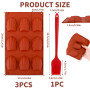 Lot de 3 Moule Madeleine Silicone, Silicone Moulle de Madeleines Cuisson à 9 Trous Forme de Coquille Antiadhésifs Madeleine Plaq