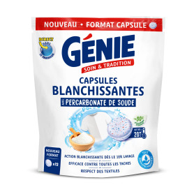 GENIE Soin et Tradition Capsules Blanchissantes Percarbonate de soude 12 x 20 g