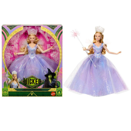 Mattel Universal Wicked: Partie 2 Wicked Poupée Glinda Deluxe avec Tenue Amovible et 3 Accessoires, inspirée du Film Wicked: for