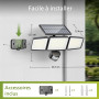Philips Lampe de sécurité solaire Extérieur 302 LED 1200 lm, projecteur mural étanche à énergie solaire avec détecteur de mouvem