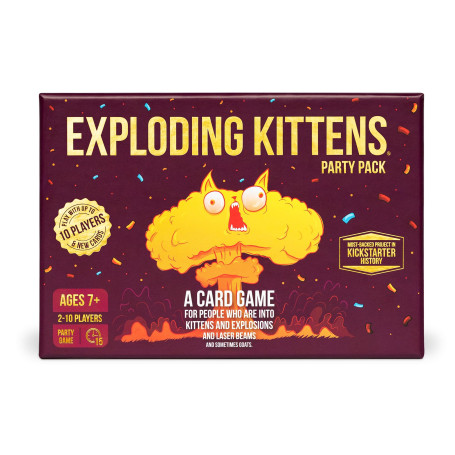 Exploding Kittens Pack de fête Jouez à avec jusqu'à 10 Joueurs !