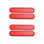 SG Store Lot de 4 autocollants réfléchissants rouges pour voiture
