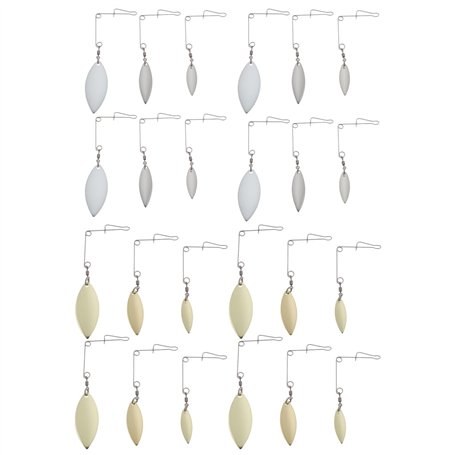 Briny River 24 Pièces Kit de Leurres de Pêche Spinnerbait Willow avec Lame en Nickel Colorado pour La Fabrication de Leurres de