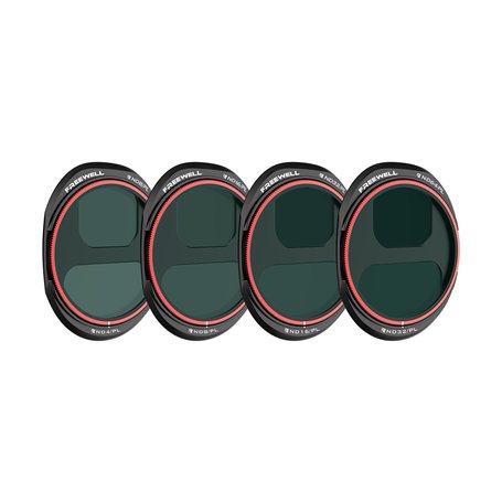 Freewell Bright Day Lot de 4 filtres ND/PL pour DJI Mavic 4 Pro – Split ND8PL/ND4PL