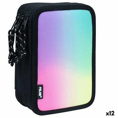 Pochette à crayons triple Milan Sunset Noir 19