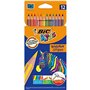 Crayons de couleur Bic KIDS EVOLUTION STRIPES Multicouleur 12 Pièces (12 Unités)