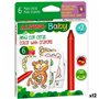 Crayons gras de couleur Alpino Baby Jungle Multicouleur (12 Unités)