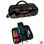 Pochette à crayons triple Alpino Mini Black Multicouleur (12 Unités)
