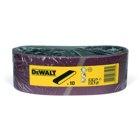 DEWALT Abrasif pour ponceuses a bande - multi-usages 75x533mm grain 150 10 pièces DT3305-QZ