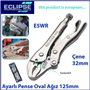 Eclipse Professional Tools E5WR Pince à verrouillage à mâchoire coudée avec coupe-câbles de 125 mm (5")