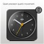 Braun Réveil analogique Classique avec Fonction Snooze et lumière, Mouvement de Balayage à Quartz Silencieux, bip de l’Alarme en
