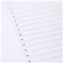 Concord Réf 04801/CS48 Intercalaires perforés 4 trous Touches 1-20 renforcées Mylar Blanc Format A3