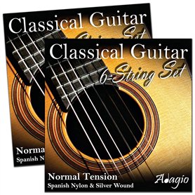 Adagio Pro Lot de 2 cordes en nylon pour guitare acoustique classique Tension moyenne Adagio Pro Lot de 2 cordes en nylon pour guitare acoustique classique Tension moyenne