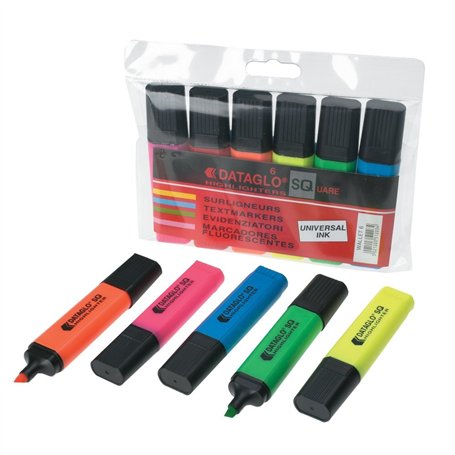 hainenko surligneur à pointe biseautée surligneur – Couleurs assorties (Lot de 6)
