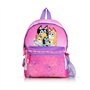 Bluey Sac à dos d'école 4 pièces pour filles avec sac à déjeuner, bouteille d'eau et trousse à crayons, sac à dos pour enfants a