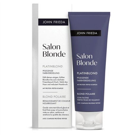 John Frieda Salon Blonde – Blond platine – Finition de couleur – Maintient le ton blond froid et glacé jusqu'à la prochaine visi