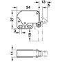 Lot de 2 mini loquets tactiles pour portes d'armoires de caravane et camping-car