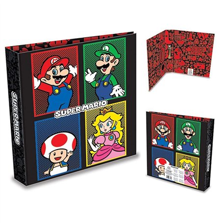 Pyramid International Super Mario Classeur à anneaux Format A4 4 couleurs Produit officiel