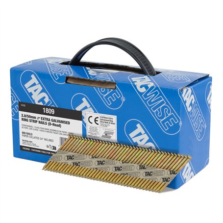 Tacwise 1809 Clous de Charpente Extra Galvanisés 2