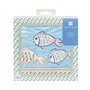 Talking Tables Lot de 20 serviettes en papier jetables Motif poisson
