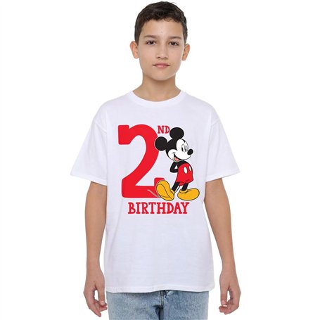 Mickey Mouse 2nd Birthday Unisex Kids T Shirt