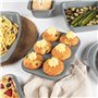 Salter BW02778G Marblestone 6 Tasse Moules à Muffins Et Blinis - Antiadhésif Plaque De Cuisson, Acier Au Carbone Moule à Pâtisse