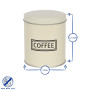 Harbour Housewares 3pc Rond Métal Thé Café Sucre Ensemble de Bidons - Noir - Ancien Cuisine Boîte de Rangement Caddie Récipient