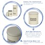Harbour Housewares 3pc Rond Métal Thé Café Sucre Ensemble de Bidons - Noir - Ancien Cuisine Boîte de Rangement Caddie Récipient