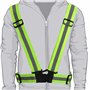TRIXES Harnais de Sécurité Réfléchissant Haute Visibilité Réglable - Gilet Vert Fluorescent Unisexe