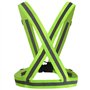 TRIXES Harnais de Sécurité Réfléchissant Haute Visibilité Réglable - Gilet Vert Fluorescent Unisexe