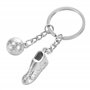 TRXES Silver Porte-clés Chaussure de Football et Ballon de Football - Porte-clés Accessoire Coupe du Monde de Football pour Homm