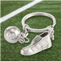 TRXES Silver Porte-clés Chaussure de Football et Ballon de Football - Porte-clés Accessoire Coupe du Monde de Football pour Homm