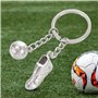 TRXES Silver Porte-clés Chaussure de Football et Ballon de Football - Porte-clés Accessoire Coupe du Monde de Football pour Homm