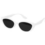 TRIXES Lunettes de soleil rétro blanches œil de chat – Lunettes fantaisie pour femmes – Accessoire Halloween – Style vintage