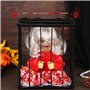 TRIXES Poupée d'halloween effrayante en Cage, Accessoire de Maison hantée avec Voix hurlante, créature de Cauchemar