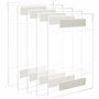 Kurtzy Support Mural Adhésif A4 (5 Pcs) - Porte-Affiches Transparents Universel en Acrylique avec Bandes Adhésives - Supports d’
