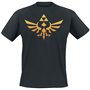 THE LEGEND OF ZELDA T Shirt à Manches Courtes Hyrule Logo Noir Unisexe
