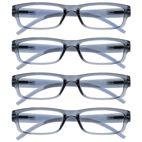 The Reading Glasses Company La Société Lunettes De Lecture Gris Léger Confortable Lecteurs Valeur Pack 4 Designer Style Hommes F