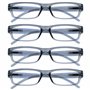 The Reading Glasses Company La Société Lunettes De Lecture Gris Léger Confortable Lecteurs Valeur Pack 4 Designer Style Hommes F