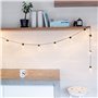 Lights4fun Guirlande Lumineuse Guinguette 20 Boules LED Blanc Chaud à Piles pour Intérieur