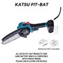 KATSU FIT-BAT Tronçonneuse sans Fil Brushless 21V 6 Pouces Moteur sans Balais avec Chaîne Supplémentaire et Pompe à Huile Manuel