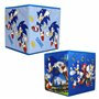 Character World Sonic le hérisson Boîtes de rangement sous licence officielle | Lot de 2 cubes de rangement pliables | Parfait p