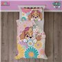 Housse de Couette Officielle Paw Patrol pour lit d'enfant | Motif Fleurs et Skye réversible 2 côtés avec taie d'oreiller Assorti