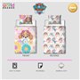 Housse de Couette Officielle Paw Patrol pour lit d'enfant | Motif Fleurs et Skye réversible 2 côtés avec taie d'oreiller Assorti
