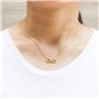 Philip Jones Collier Pendentif Infini plaqué Or créé avec des Cristaux Zircondia®
