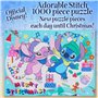 Disney Stitch Calendrier de l'Avent 2025 Femme Ado Enfant Famille Compte à Rebours Noel 24 Jours Jigsaw Puzzle Calendrier 1000pc